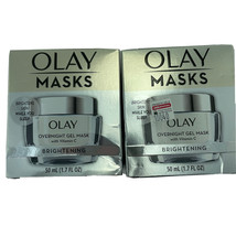 Olay Masks BRIGHTENING Overnight Gel Mask with Vitamin C 1.7 fl oz. Lot of 2 - £14.66 GBP