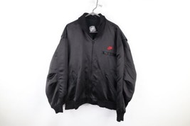 Vtg 90s Nike Mens Large Lyn St James Nike Racing Spell Out Satin Bomber Jacket - $188.05