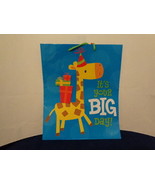 Child Giraffe Blue Gift Bag Big Day - £4.09 GBP