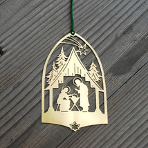 Nativity Scene Brass Christmas Decoration Ornament - £17.29 GBP