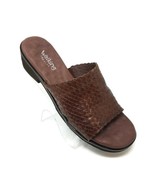 Walking Cradles Brown Leather Comfort Padded Slip On Sandals Brazil Wome... - £25.67 GBP