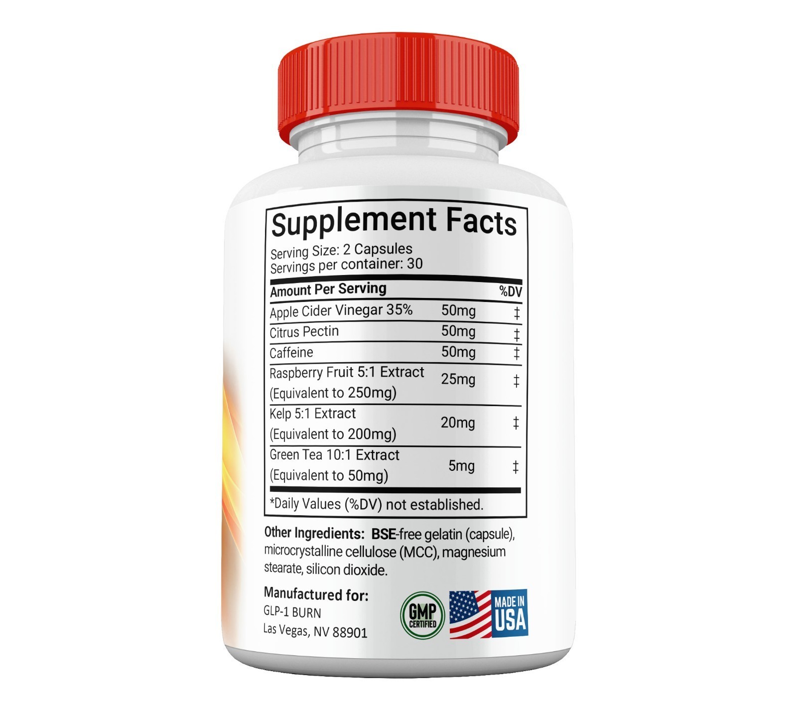 GLP-1 Burn Capsules, Max Strength, GLP 1 Capsules All Natural Pills (5 Pack) Item image 7