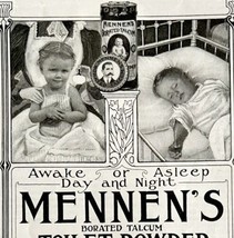 1906 Mennen Talcum Toilet Powder Advertisement Bathroom Vanity Ephemera ... - $17.50