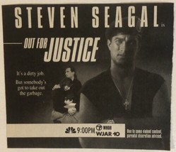 Out For Justice Tv Guide Print Ad Steven Seagal TPA8 - £4.69 GBP