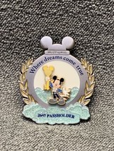 WDW Passholder Where Dreams Come True 2007 Disney Trading Pin KG Mickey Mouse - £19.46 GBP