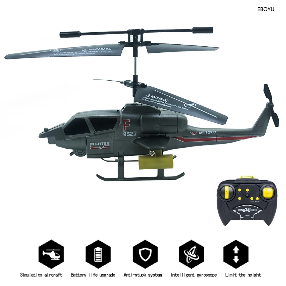 EBOYU JS9 Military RC Helicopter IR 3CH with Gyroscope Remote Control Helicopter - £34.34 GBP