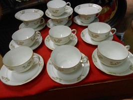 Great Vintage NORITAKE Nippon &quot;M&quot; Handpainted 10 Cups &amp; Saucers &amp; 2 FREE Saucers - £31.27 GBP
