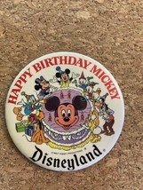 Vintage RARE 50th Birthday Disneyland Happy Birthday Mickey Pin Button -... - £5.34 GBP