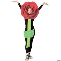 Red Rose Flower Costume Adult Blossom Botanical Halloween Unique GC1167 - £59.24 GBP