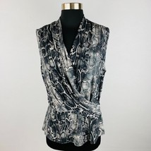 Laundry By Shelli Segal Womens Large L Casual Sleeveless Snakeskin Top - $17.59