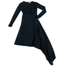 Monse Black Sweater Dress Asymmetrical Fine Merino Wool Rare Stretch Siz... - £187.11 GBP