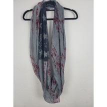 American Flag Sheer Infinity Scarf Unisex 35 Inch Sheer Red Grey Blue Fa... - £18.59 GBP