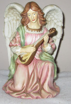 O&#39;WELL Porcelain Angel Figurine Hand Painted with Instrument - £13.40 GBP