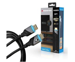Monster 6ft High Speed 4K Hdr Hdmi Cable Blue Led Light Gaming 21.0 Gbps - Fast! - £4.79 GBP