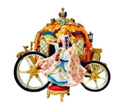 Fitz &amp; Floyd Musicals Vtg. 2003 Cinderella Pumpkin Carriage Swan Lake Music Box - $49.95