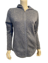 Eddie Bauer Women&#39;s Full Zip Hooded Sweatshirt Heathered Blue M - $18.99