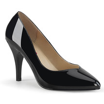 PLEASER DRE420W/B Wide Width 4&quot; Heel Black Patent Classic Pumps Women&#39;s Shoes - £48.32 GBP