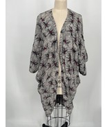 Bel Kazan Gillian Kimono One Size Black White Floral Print Short Sleeve ... - £30.97 GBP