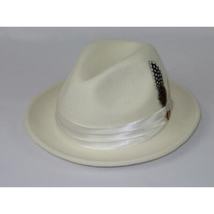 Mens Bruno Capelo Hat Australian Wool Soft Crushable Fedora Giovani Un132 Ivory image 4