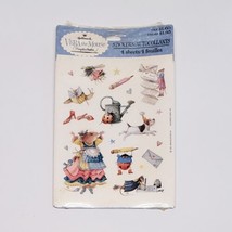 4 Hallmark Vintage Sealed Sticker Sheets Vera The Mouse 1997 Marjolein Bastin - $15.73
