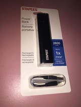 Staples Power Bank 2600 mah with chage cord NIB - £20.06 GBP