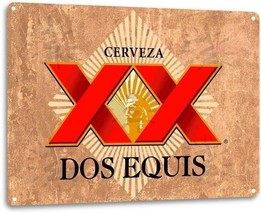 Dos Equis XX Beer Logo Retro Wall Art Decor Bar Man Cave Large Metal Tin Sign - $24.70
