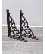 2 Antique Style Shelf Brace Wall Bracket Cast Iron Brackets Vine Garden ... - $443.59 MXN