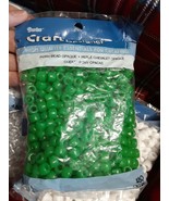 Darice Designer Craft pony beads 480 count 6x9mm NIP green - $8.12 CAD