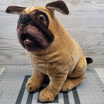 Pug Dog Stuffed Animal Plush Toy Tan Large Melissa and Doug Life Like Puppy - £16.71 GBP