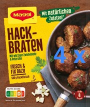 Maggi Hackbraten Meatballs Spice packet-4pc/16 servings-FREE Ship - £10.89 GBP