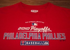 PHILADELPHIA PHILLIES MLB BASEBALL PLAYOFFS T-Shirt Mens LARGE 2010 MAJE... - $18.32