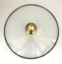 Command Performance Gold Handle 12&quot; Glass Lid Cuisine Cookware LID ONLY - $10.84