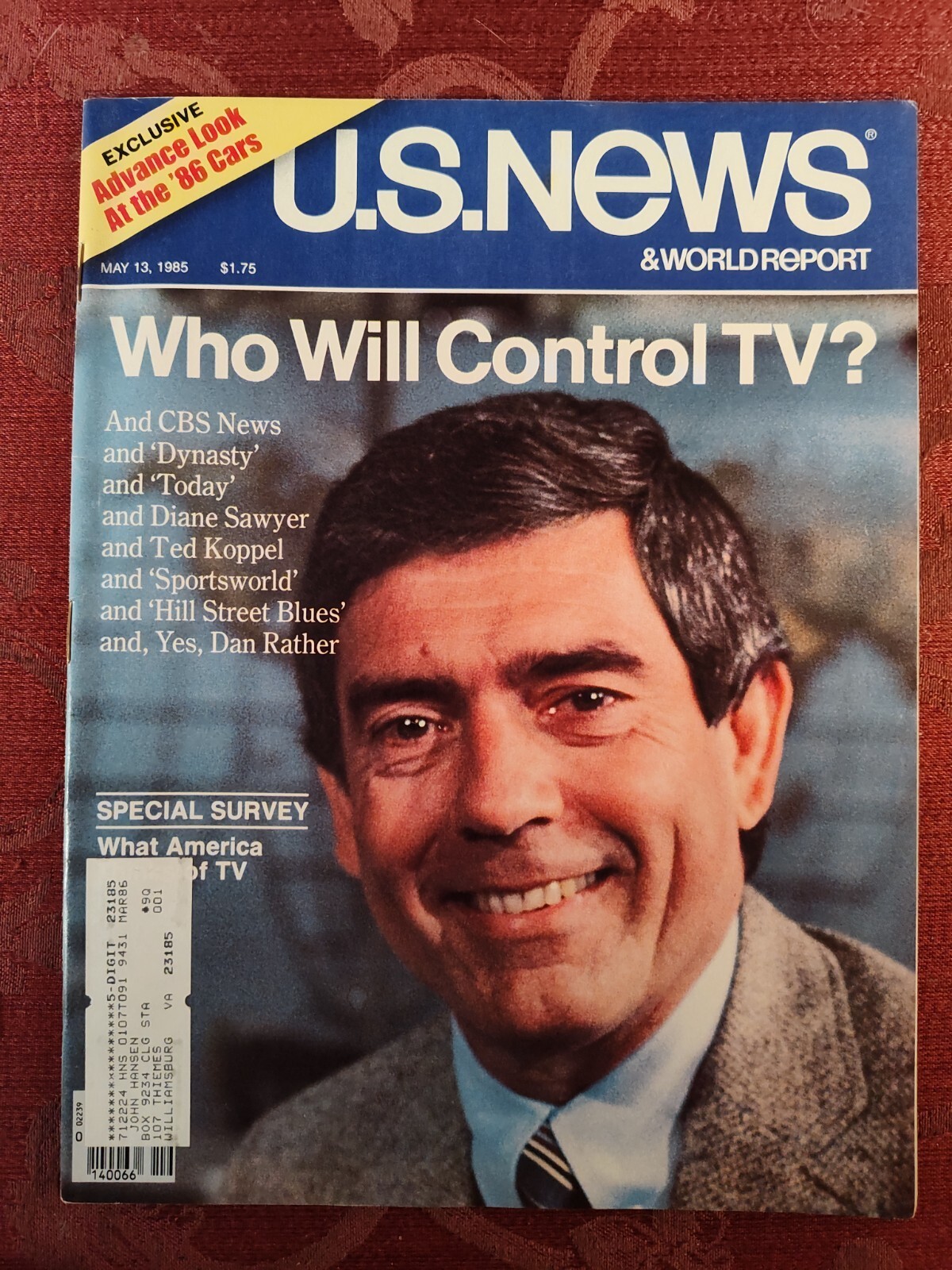 U S NEWS World Report Magazine May 13 1985 Who Will Control TV? Special ... - $14.40
