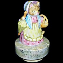 Schmid Beatrix Potter Kitty Cat Mrs Ribby The Roly Poly Pudding Music Box Dancer - £35.15 GBP