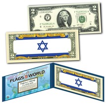 Israel - Flag Of The World Series $2 U.S. Bill - Genuine Legal Tender Bank Note - £11.17 GBP