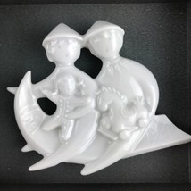 Haviland France Ornament Vintage Christmas Sledding Angels Porcelain  19... - £8.88 GBP