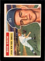 1956 Topps #52B Bob Grim Vg+ Yankees White Backs *NY3398 - £3.87 GBP