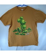 UT Uniqlo X crossover Disney Mickey Mouse bush Large t shirt orange cotton - £8.13 GBP