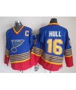 Blues #16 Brett Hull Jersey Old Style Uniform Blue - €42,55 EUR