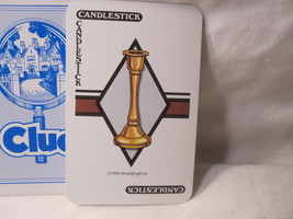 1992 Clue Board Game Piece: Weapon Card: Candlestick - $1.75