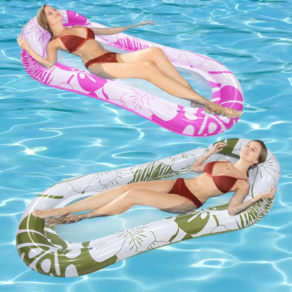 Entertainment Leakproof Swimming Pool Inflatable Deck Chair Beach Supply - £16.81 GBP