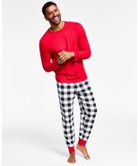 Family Pajamas Mens Thermal Waffle Mix It Pajama Set,Buffalo Check,Small - £44.34 GBP