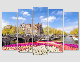 Amsterdam Wall Art Amsterdam Canvas Art Amsterdam Skyline Holland Wall Art Amste - £38.55 GBP