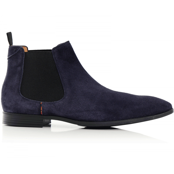 Men's Handmade Blue Chelsea Jumper Slip On Suede Leather Ankle Boots US 7-16