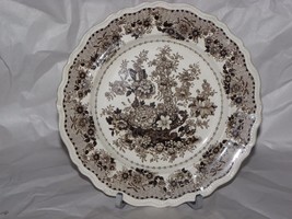 Antique Chinese Brown Baroque Plate Wedgwood Unmarked 1830-1840    8&quot; - £15.47 GBP