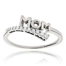 0.20CT Round Cut JOURNEY Moissanite Ring in 14K White Gold Plated Silver V-Day - $90.46