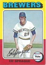 1975 Topps Mini Ed Sprague 76 Brewers EX - £0.79 GBP