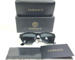 Versace Sunglasses MOD.4457 GB1/87 Polished Black Gold Medusa Logos Blac... - $205.48
