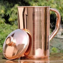 copper water pitcher with lid jug dispenser 1500 ml - £37.77 GBP