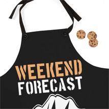 Funny Camping Apron with &quot;Weekend Forecast: Camping with a Chance of Cold Beer i - £28.81 GBP